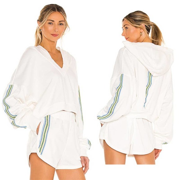 Free People Combo X Fp Movement Grand Slam Sweat Striped Hoodie Size: Medium NWT - Picture 6 of 6